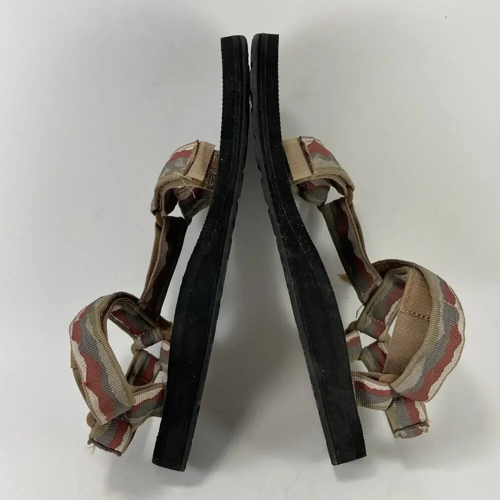 Teva Original Universal Sport Sandals Womens Size 9 Brown Tan Strappy Active